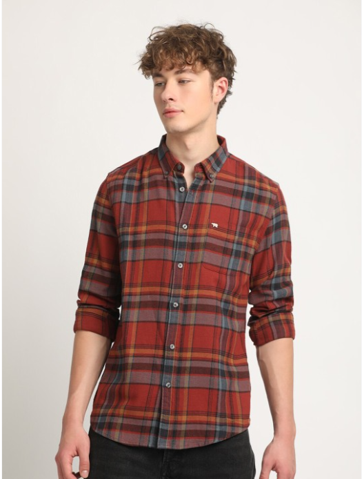 Men Checked Regular Fit Shirt