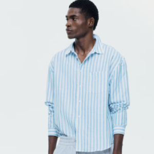Relaxed Fit Linen-blend shirt